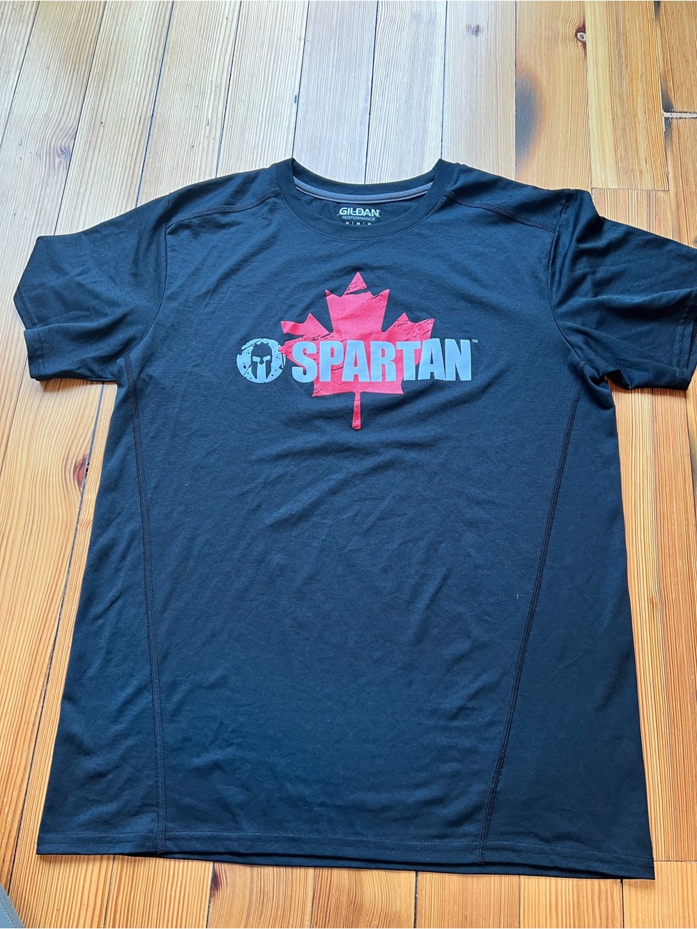 Spartan Race Canada 2019 Tour Gildan Performance Tee Shirt Mens Medium Black